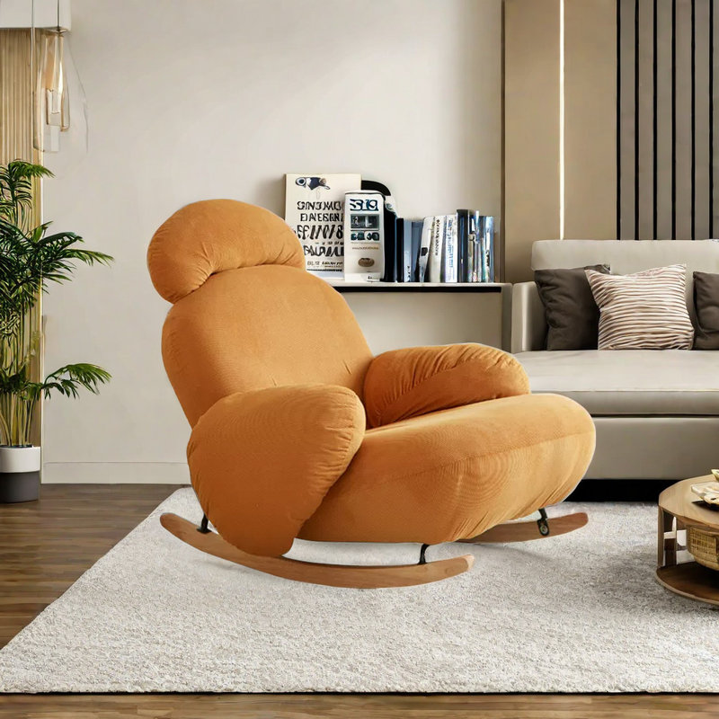 Chaise berçante moderne et simple, Orange