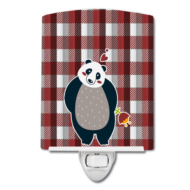 Éclairage de nuit en céramique panda love