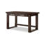 Kemu Home Office Desk, 56 Inch Rectangular Top, 2 Drawers, Dark Brown