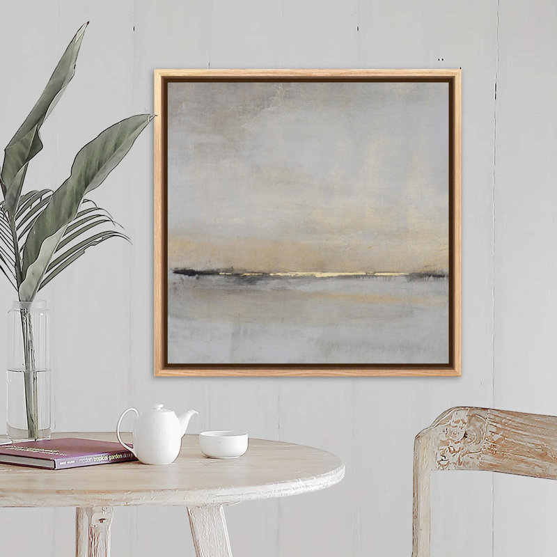 " Horizontal Flow II " by Timothy O' Toole, Picture Framed Canvas, 25.25" H x 25.25" W, Natural Floating
