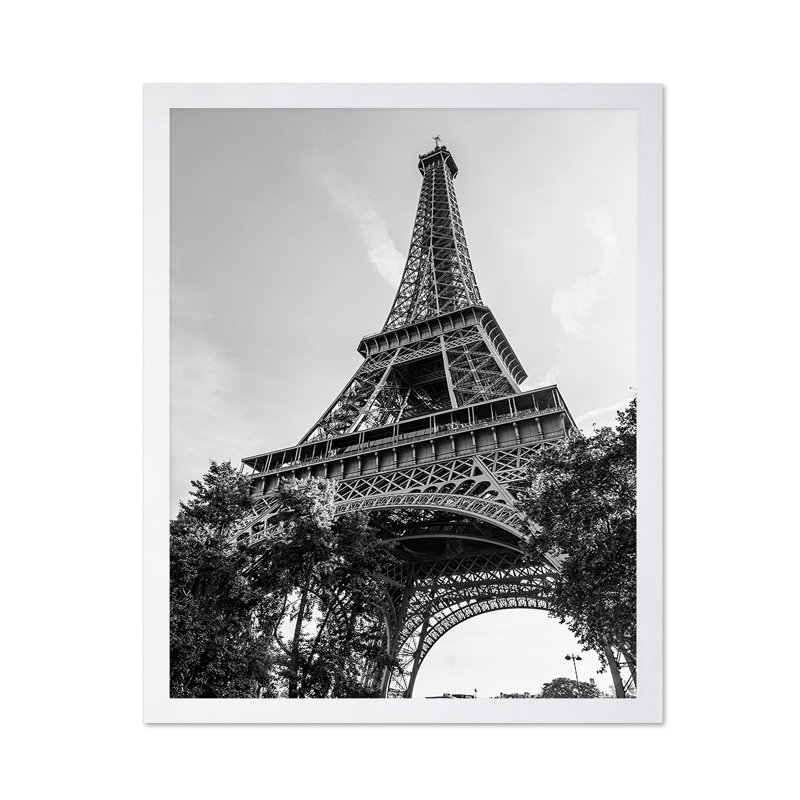Tour Eiffel No1, Affiche, H 24 po x l 32 po, Encadrement blanc