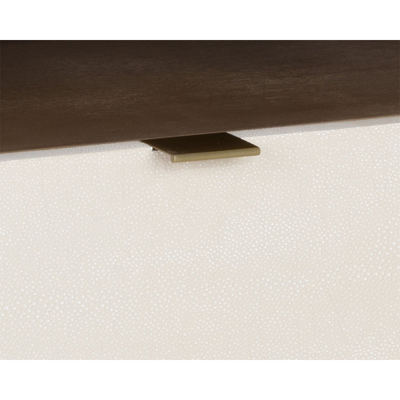 Kayden Transitional Brown and Cream 2-Drawer Nightstand