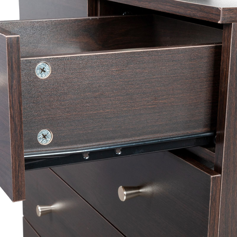 22"Tall Dresser Chest Of Drawers, Espresso