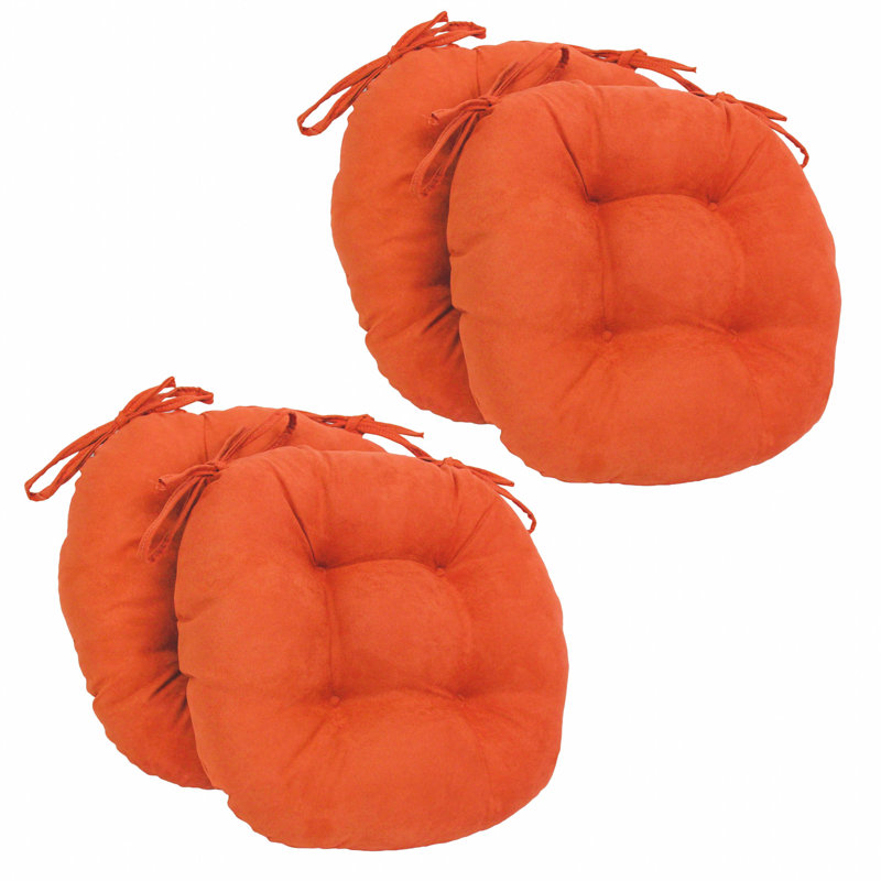Outdoor 3.5'' Dining Chair Seat Cushion, Tangerine Dream