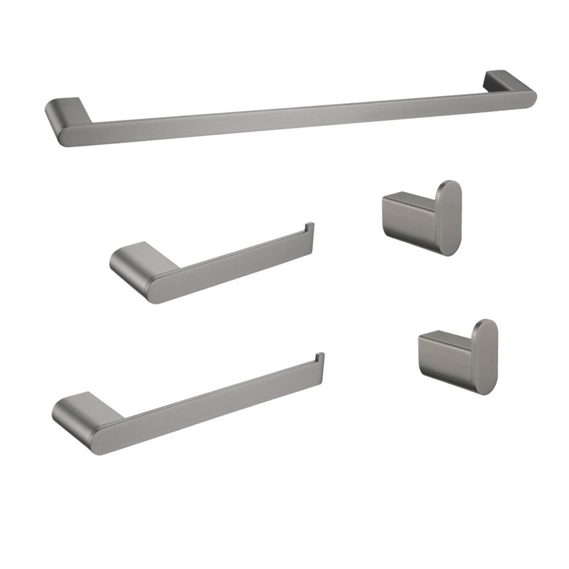 Ensemble de quincaillerie de salle de bain murale (ensemble de 4 pièces) fait de matériaux de haute qualité, Métal industriel