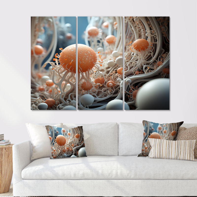 Conola - ensemble d'art mural paysage abstrait, H 28 po x l 36 po x P 1 po, Toile tendue
