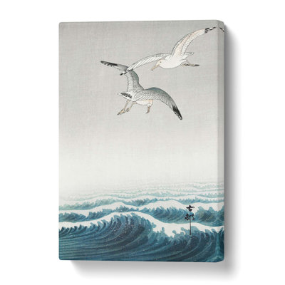 Three Seagulls by Ohara Koson - Wrapped Canvas Painting