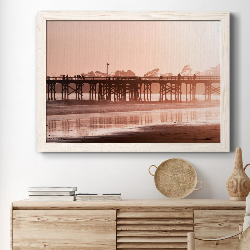 Jetée au coucher du soleil - Impression sur toile, Blanc, H 37,5 po x l 27,5 po x P 1,5 po