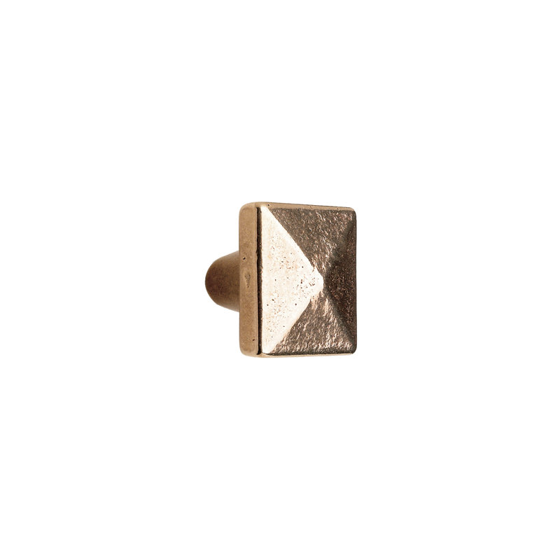 Bronze Square Knob, Silicon Bronze Rust