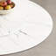Table de salle à manger ronde avec plateau tournant à 360 ° lisse - Plateau en pierre frittée résistant aux taches et à la chaleur, design minimaliste moderne pour la salle à manger, la cuisine, le coin repas, l'espace compact-1145260152