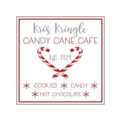 Kris Kringle Candy Cane Co - Wrapped Canvas Print