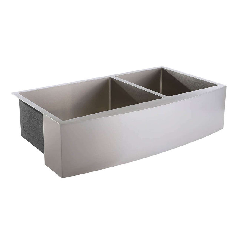 36'' L Double Bowl Stainless Steel Kitchen Sink, Stainless Steel