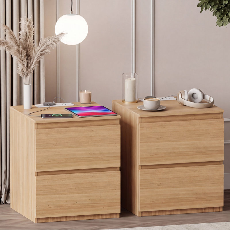39.5 cm W Bedside Table, Pine