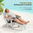 HDPE Foldable Outdoor Adirondack Chair 3-Postion Adjustable with Retractable Ottoman & All-Weather Outdoor Chair for Garden, Lawn & Porch-570004664