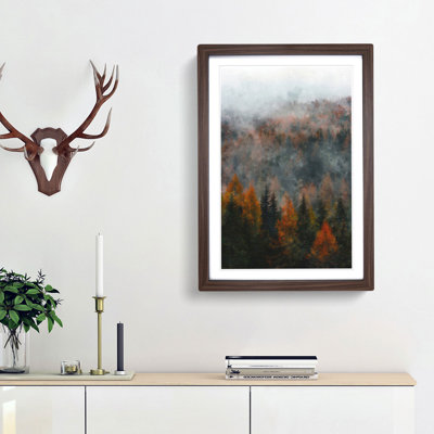 Misty Forest in the Autumn - Picture Frame Painting Print
