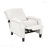Push Back Reclining Chair Transitional Style Off-White Self-Reclining Motion Chair Cushion Seat Modern Style Living Room In Stylish Offices Furniture