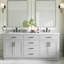 Tidworth Solid Wood Double Bathroom Vanity with 1.5' Carrara Marble Top-2024047427-2071002145-2068250691