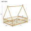 Lit de sol en forme de tente Ames avec structure en bois, garde-corps et porte-2031328463-2031328460