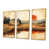 Toile avec cadre flottant or