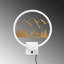 Lampe murale élégante, blanche et dorée, 11,8 x 14,2 x 3,9 pouces | 100% métal, indice de protection IP 44, 12 W maximum | Interrupteur marche / arrêt, câble de 78,7 pouces | Parfait pour les décorations de Noël glamour, inspirées des animaux, pittoresques-106854222