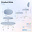 Chaise de bureau rembourrée ergonomique à pieds croisés avec support lombaire et roulettes-353675089