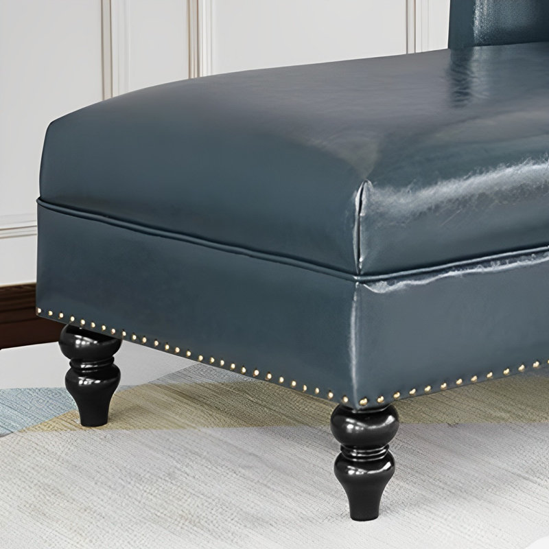 Chaise longue Degraaf, Bleu foncé, Retour à droite