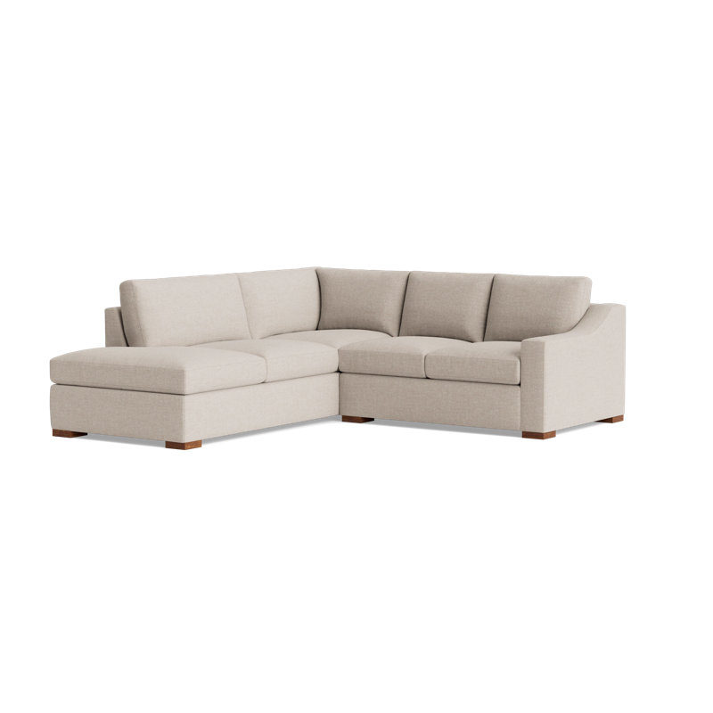 Lucca Sectional, Performance Weave - Natural, Left Hand Facing