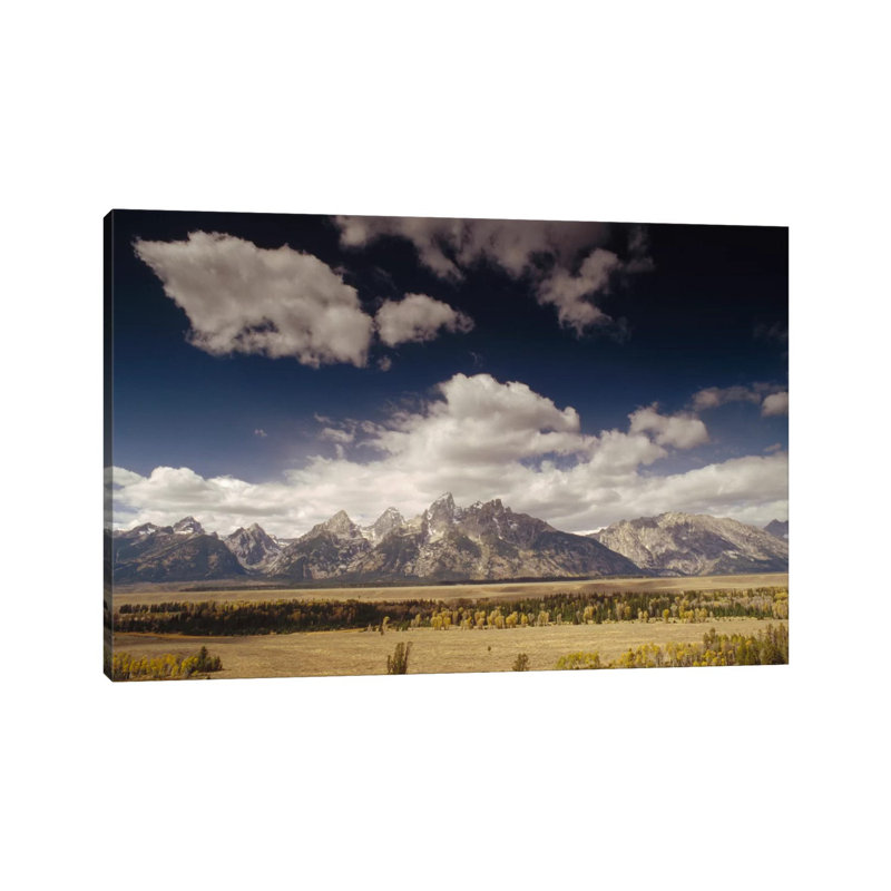 Teton Range, Snake River Valley, Grand Teton National Park, Wyoming by Gerry Ellis - Wrapped Canvas Print
