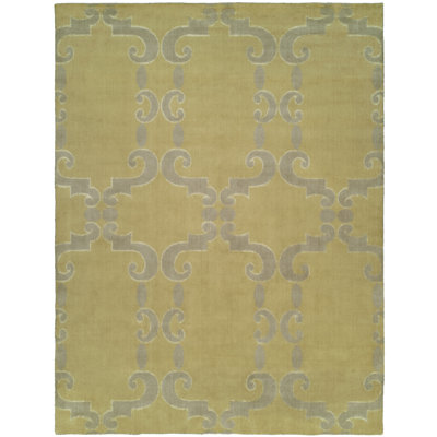 Garica Geometric Area Rug in Gold