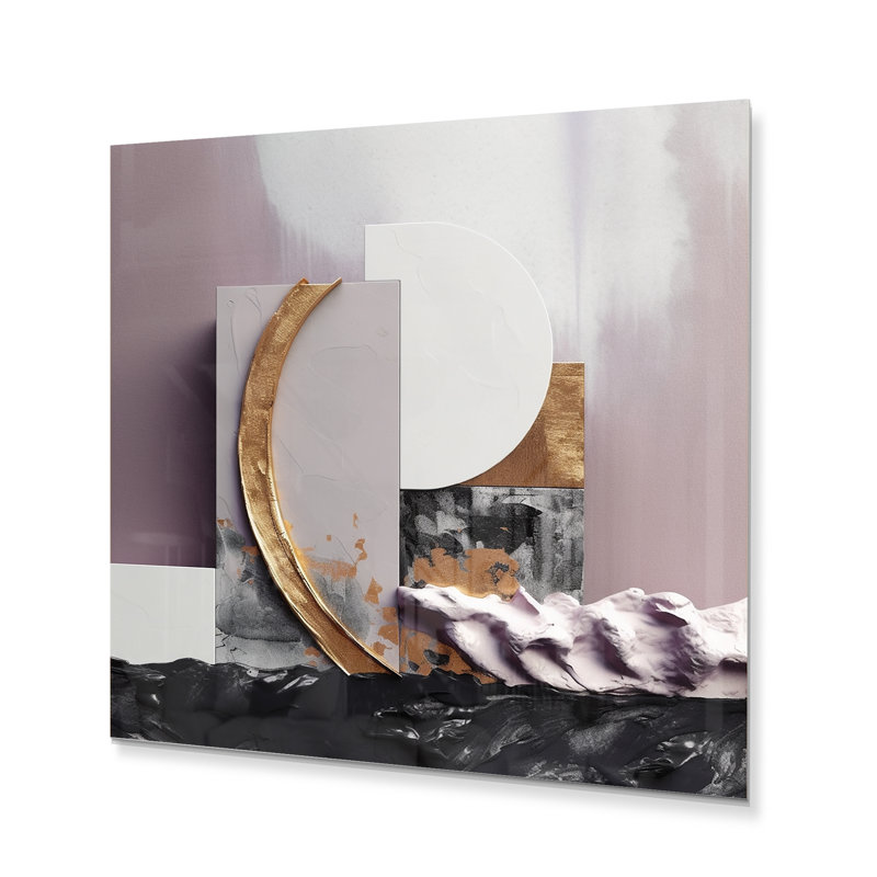 Glam Abstract Wall Decor on Metal, 29" H x 29" W x 1" D