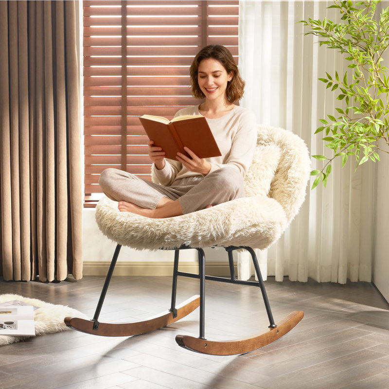 Chaise berçante Cozy, Beige