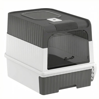 No Track Cat Litter Boxes & Litter Box Enclosures, ABS Compact Modern Home