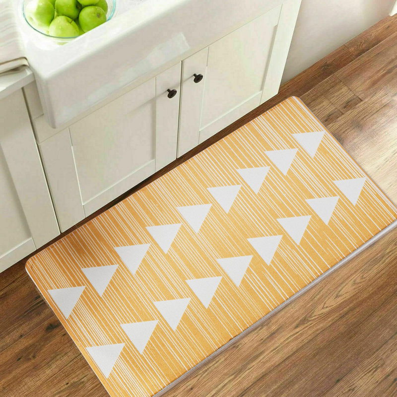 Tapis d'entrée jaune antidérapant Jebreel