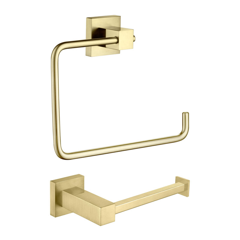 2 - Piece Bathroom Hardware Set, Brushed Gold