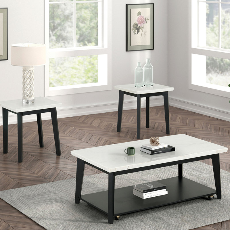 Table basse rectangulaire de style contemporain
