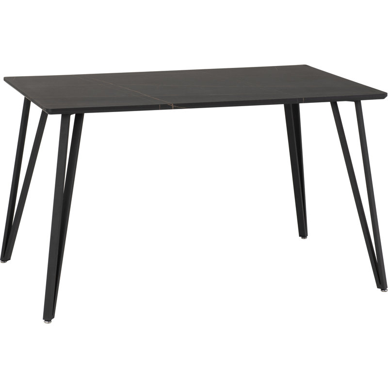 Rectangular 130Cm L x 80Cm W Dining Table, Black