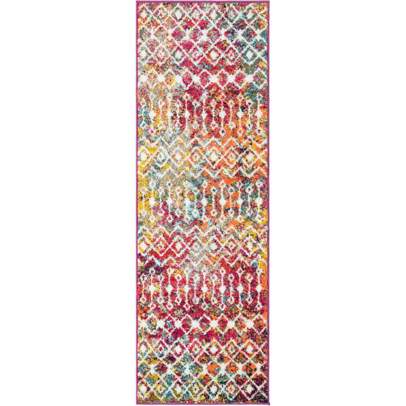 Geometric Indoor Rug, Runner 2' x 6'