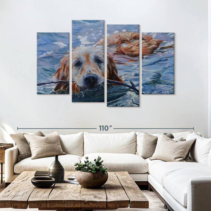 Brampt Brinkley Golden Retriever, 54" H x 84" W