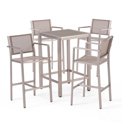 Royalston Bar Set with Metal Frame and Metal Outer Material