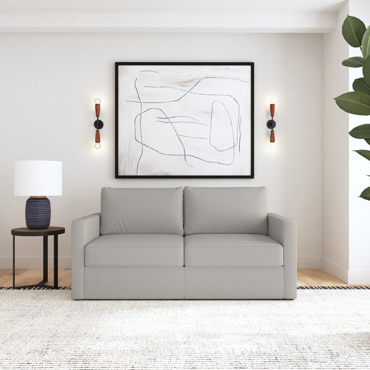 Flex Square Arm Modular Loveseat with Reversible Cushions