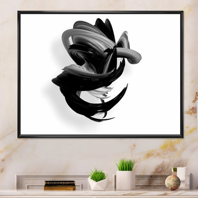 Noir et blanc torsadé, reproduction d'art sur toile