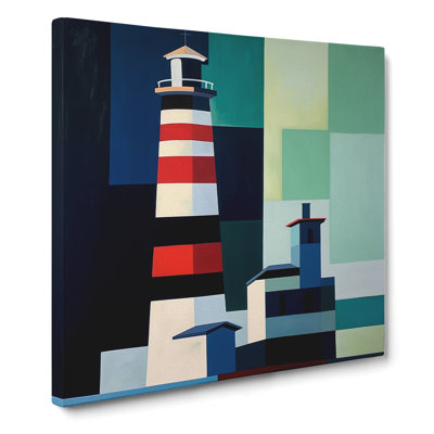 Lighthouse Suprematism No.8 - Wrapped Canvas