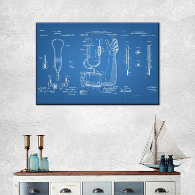 «Médical équipements médicaux», brevet bleu sur toile