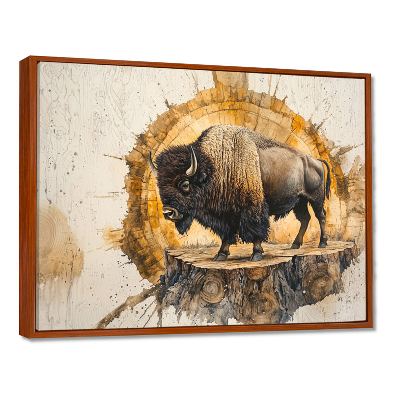 Mareda - Animals Large Wall Art, 34" H x 44" W, Brown, Floater Framed
