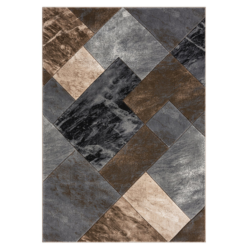 Caratunk Geometric Indoor Rug, Rectangle 6'7" x 9'6"