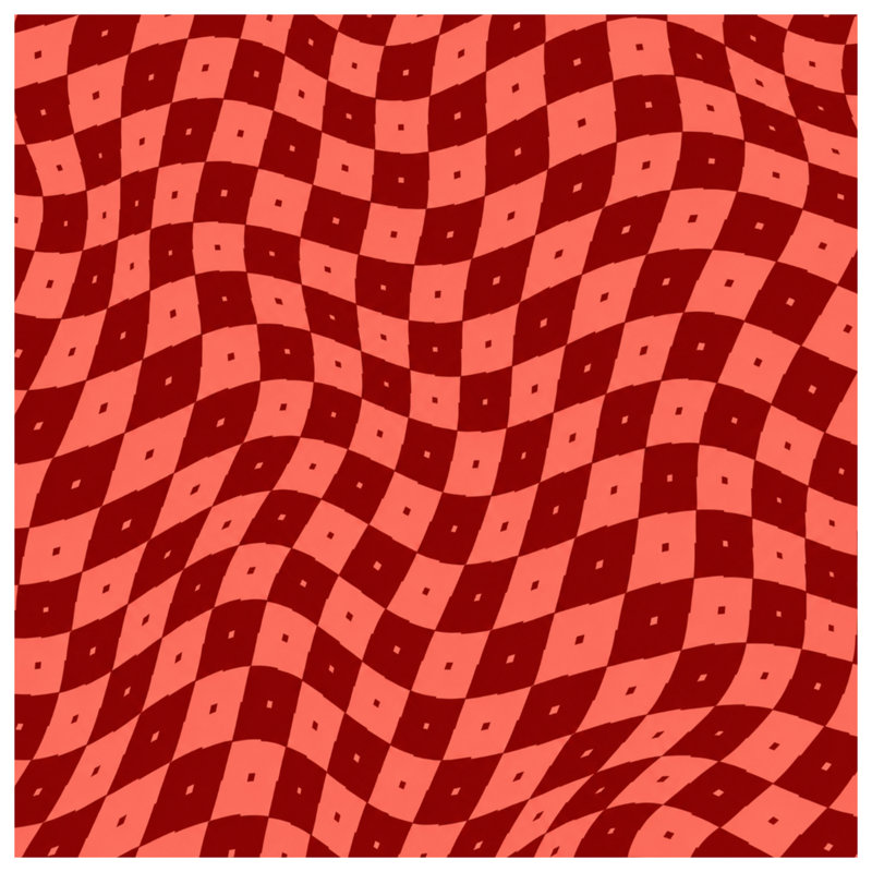 Red Wavy Checkered Comforter, Twin Extra Long
