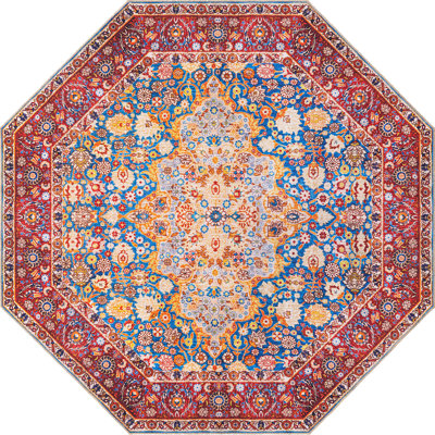 Tapis traditionnel de couleur rouille Utin