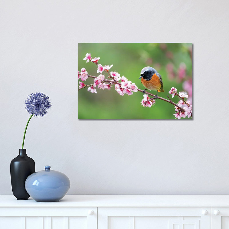 Spring Bird 1 Piece Wrapped Canvas Wall Art, 30.48 cm H x 45.72 cm W