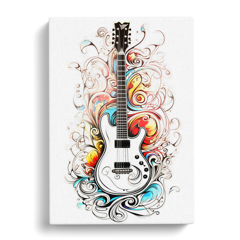 Guitar Line - Wrapped Canvas, 76cm H x 50cm W x 3cm D