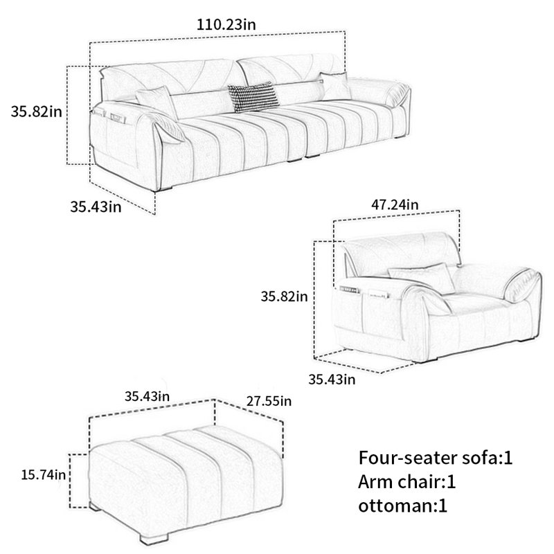 Italian minimalist retro sofa